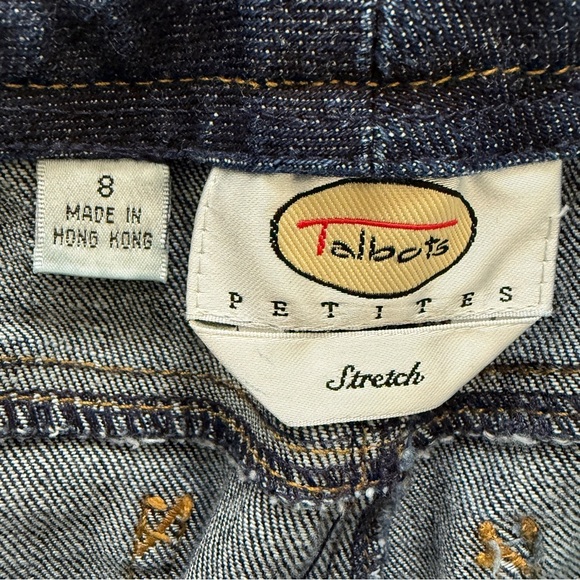 Talbots Petites Embroidered Floral Stretch Jeans Size 8P - Picture 4 of 7